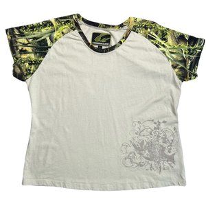 FISHOUFLAGE Womens Bass Short Sleeve T-shirt Cream XL